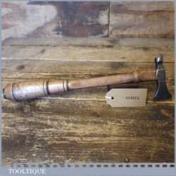 Unusual Antique Miniature Hammer & Hatchet - Decorative Fruitwood Handle