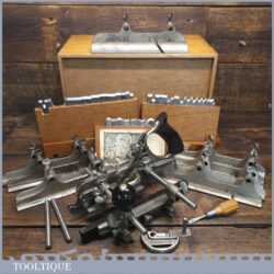 Rare Boxed Antique Stanley Sweetheart USA No: 45 Combination Plough Plane - Excellent Condition