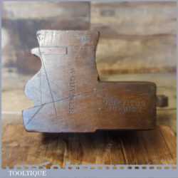 Antique Griffiths 7/8” Quirk Ogee Beechwood Moulding Plane - Good Condition