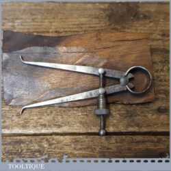 Vintage Moore & Wright 3 ¾” Spring Caliper Inside Dividers - Good Condition