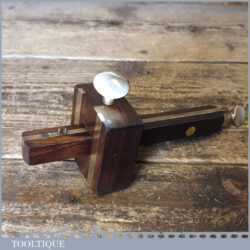 Vintage Carpenter’s Rosewood Brass Mortise Gauge - Good Condition