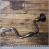Antique Scotch Pattern Cast Iron Woodworking Brace Rosewood Handle