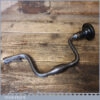 Antique Scotch Pattern Cast Iron Woodworking Brace Rosewood Handle