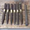 Vintage Set Of 6 Jewellers Silversmiths Repousse Work Punches & 1 Slip Stone