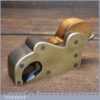 Antique 1” Cast Steel Bullnose Plane With Brass Sides - Boxwood Infill