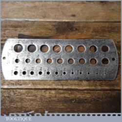 Vintage Robert Kelly Engineers Imperial Wire Thickness Gauge - Drill Bit Sizing Tool