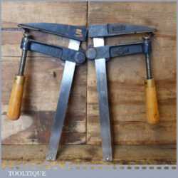 Vintage Pair Of 12” Woden No: 133/3 Quick Release F Clamps - Good Condition