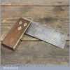 Small Vintage 4 ½” Mahogany And Brass Square - Good Condition