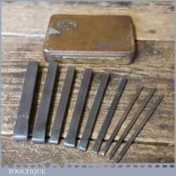 Vintage Set Of 9 No: Rounded Silversmithing Repouse Punches - Good Condition