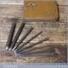 Vintage Set 8 No: silversmithing Rounded Repousing Punches - Good Condition