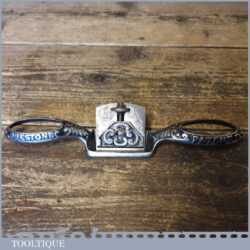 Antique E. Preston Decorative Flat Soled Adjustable Spokeshave - Original Iron