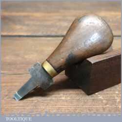 Antique Gunsmiths Triple Point Screwdriver Beech Handle - Good Condition