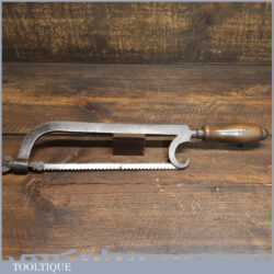 Early Antique Cast Steel Lancashire Pattern Hacksaw - Good Condition