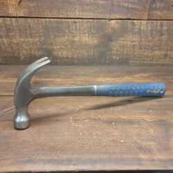 Vintage Estwing USA 17 oz Claw Hammer With Rubber Grip - Good Condition