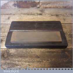 Vintage Mahogany Boxed 8”x 2” India Oil Stone Good Condition - Lapped Flat