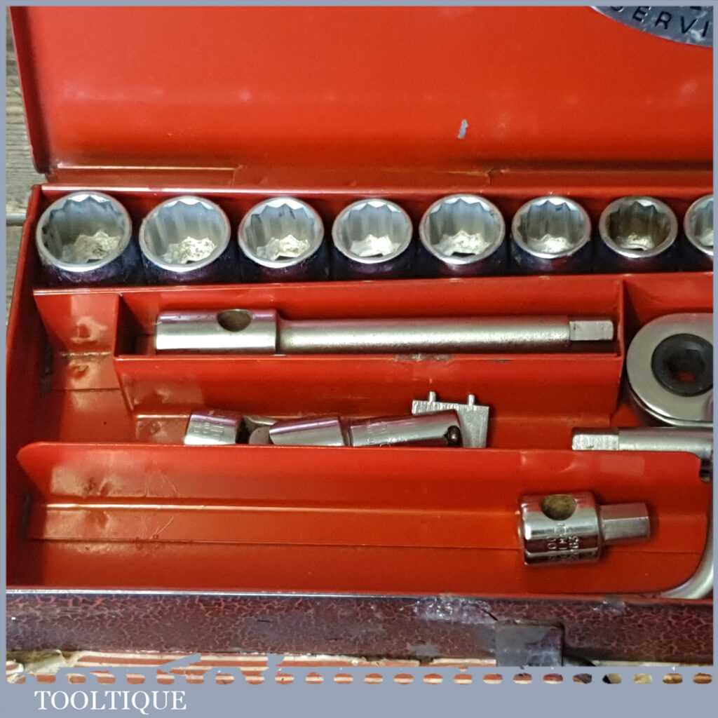 Vintage Britool 26 Piece Hexagon Drive Whitworth Socket Set In Original ...