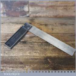 Vintage Stanley USA Carpenters 10” Cast Steel Try Square - Good Condition