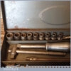 Vintage Britool 14 Piece 1/4” Square Drive Imperial Socket Set In Original Box
