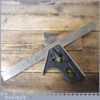 Vintage Rabone Chesterman No: 1912 Cast Steel Adjustable Combination Square