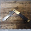 Unusual Antique Shipwright’s Ebony & Brass Sliding Bevel 5” Blade - Good Condition