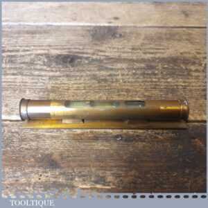 Vintage Engineer’s 5 ½” Machinists Brass Spirit Level Original Bubble - Good Condition Vintage Engineer’s 5 ½” Machinists Brass Spirit Level Original Bubble - Good Condition
