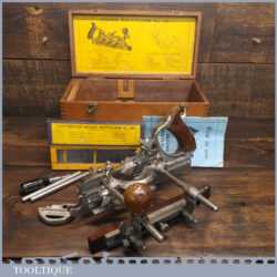 Vintage Boxed Record No: 405 Combination Plough Plane Complete - Fully Refurbished