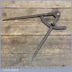 Antique Pair Of 19th Century 10 1/4” Cast Steel Dividers