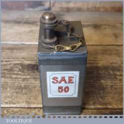 Scarce Vintage WWI SAE 50 Army Military Gunner’s Oil Can - Crowsfoot Broad Arrow