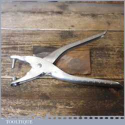 Vintage Maun Industries Leatherworking Rotating Hole Punching Pliers - Good Condition