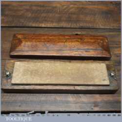 Vintage 7 ½” x 2” Natural Washita Oil Stone In Pine Box - Lapped Flat