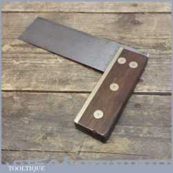 Vintage Brass And Rosewood Carpenters 6” Set Square