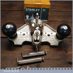 Near Mint Boxed Stanley England No: 71 Hand Router Plane Complete - Little Used