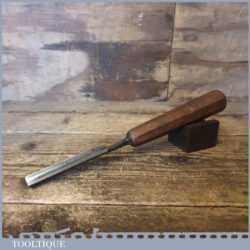 Antique Isaac Greaves 1825-1911 Gouge Chisel 11/16” Beechwood Handle