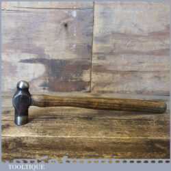 Vintage John Hall Ball Pein Hammer Wooden Handle - Good Used Condition