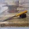 Vintage Carpenter’s 1/2” Cast Steel Mortice Chisel Ash Handle - Good Used Condition