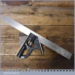 Vintage Rabone Chesterman No: 1902 Cast Steel Adjustable Combination Square - Refurbished