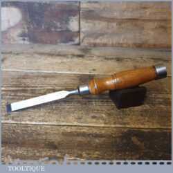 T19791 - Vintage W. Marples & Sons carpenter’s 1/2” heavy duty flat firmer chisel with reinforced beechwood handle in good used condition, fully refurbished sharpened and honed ready for use.