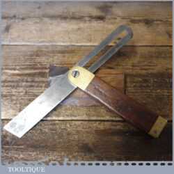 Vintage Marples 9” Mahogany & Brass Sliding Bevel - Good Condition