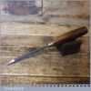 Vintage H. Taylor 1/4” Straight Wood Carving Chisel Double Bevel Rosewood Handle - Sharpened