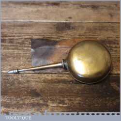 Antique Banjo Style Thumb Action Brass Oil Can - Good Condition