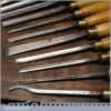 Vintage Racked Set 12 No: Matching J. B. Addis & Sons Vintage Wood Carving Chisels