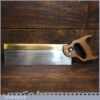Vintage W. Tyzack & Turner 12” Brass Back Tenon Saw 12 Tpi - Sharpened Fully Refurbished