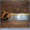Vintage W. Tyzack & Turner 12” Brass Back Tenon Saw 12 Tpi - Sharpened Fully Refurbished