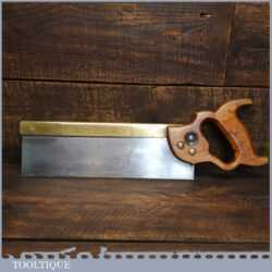 Vintage 12” W Tyzack & Turner No: 120 Brass Back Tenon Saw 12 Tpi - Sharpened Fully Refurbished
