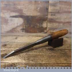 Vintage Carpenter’s 1/4” Cast Steel Mortice Chisel - Sharpened Honed