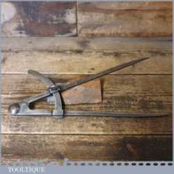 Antique Leatherworking 12” Square Leg Cast Steel Wing Dividers - Good Condition