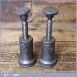 Vintage Small Pair Cast Steel Engineers Jacks - Good Condition