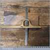 Vintage Stonemason’s Brass & Steel Depth Square Or Gauge - Good Condition