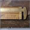 Rare Antique 6” Stanley USA No: 36 Boxwood Brass Folding Rule & Caliper - Good Condition