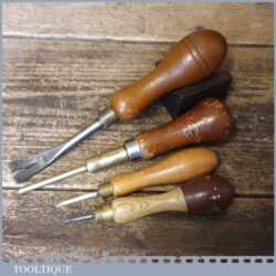 Vintage Collection 2 Bradawls 1 Pin Push & 1 Tack Lifter - Good Condition